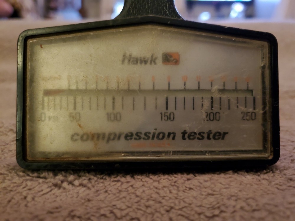 Vintage Hawk Classic Car Engine Compression Tester SAE Threads