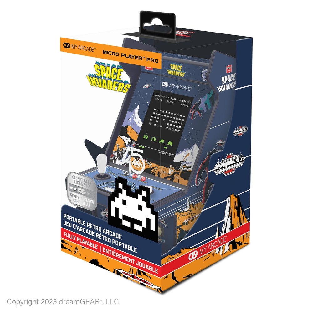 My Arcade Space Invaders Micro Player Pro: Retro Games, 6.75" Mini Arcade Mac...