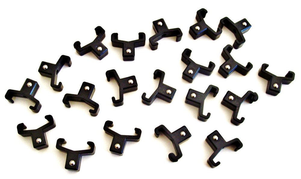 40 GOLIATH INDUSTRIAL ABS 3/8" BLACK REPLACEMENT SOCKET RACK RAIL CLIPS SC38BL