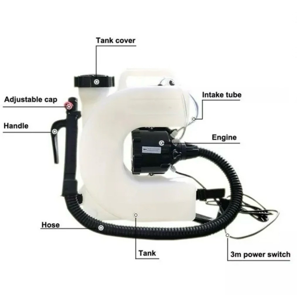 15L 1400W Electric ULV Fogger Backpack Sprayer | Cold Mist Disinfectant