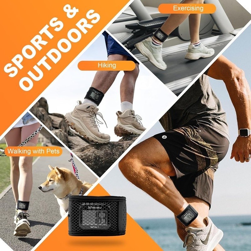 Fitness Tracker Ankle Strap Adjustable Multi-Activity Wear Durable Mesh Storage