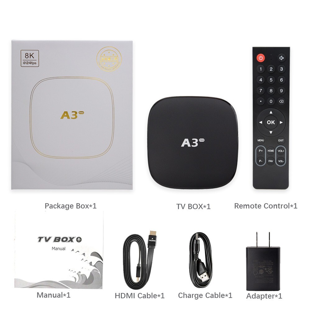 A3 PRO II Chinese TV BOX S905X3 Dual Band Wi-Fi 2G+64G Storage Android OTT