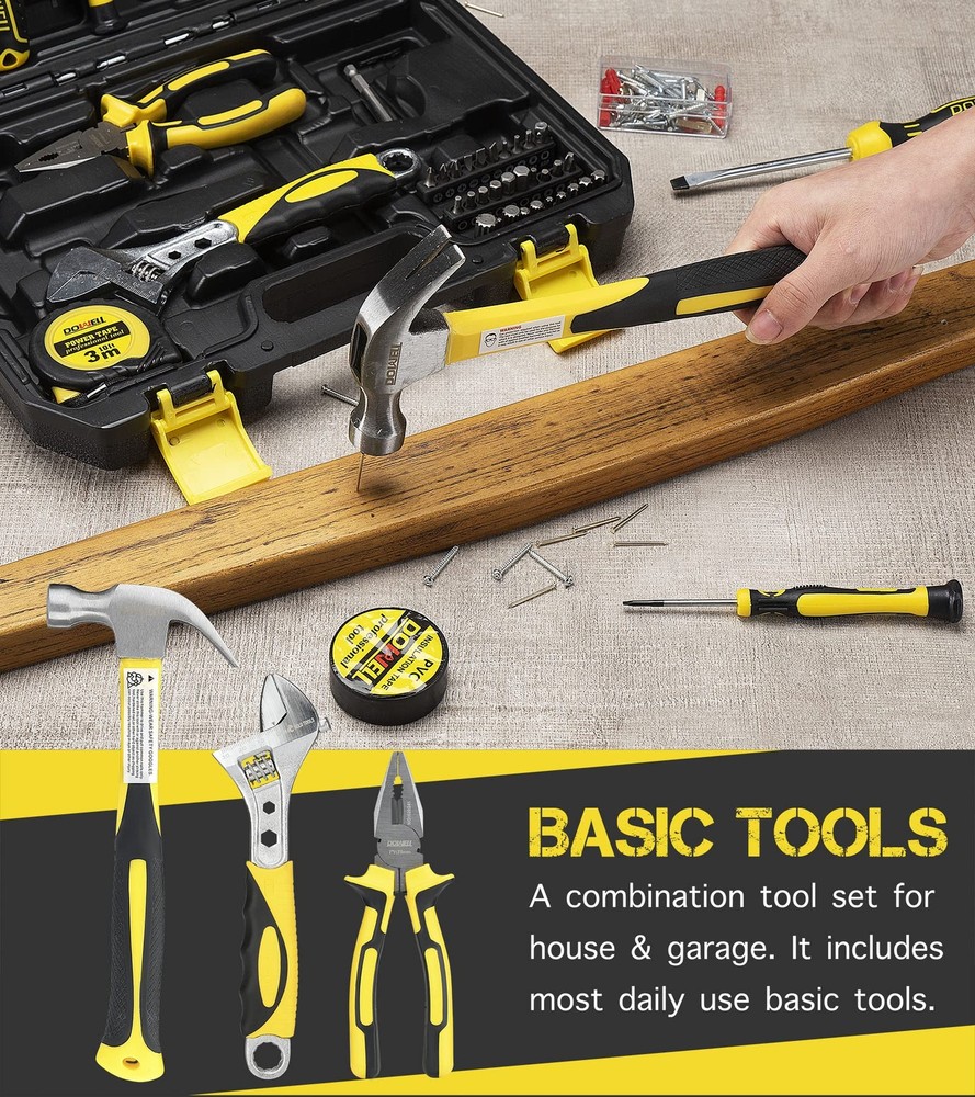 Tool Set Auto Repair Household Tool Kit With Socket Wrench Screwdriver Bits Set