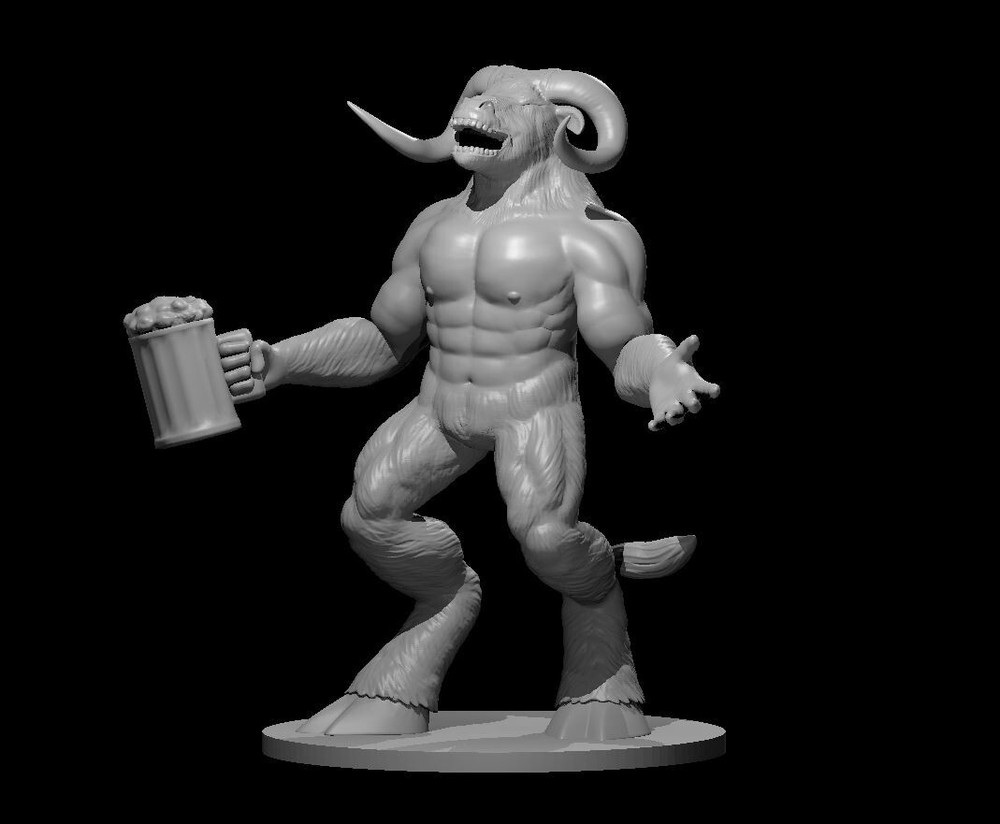 Minotaur Drinking Monster Manual 28mm Scale DND D&D Tabletop Mini
