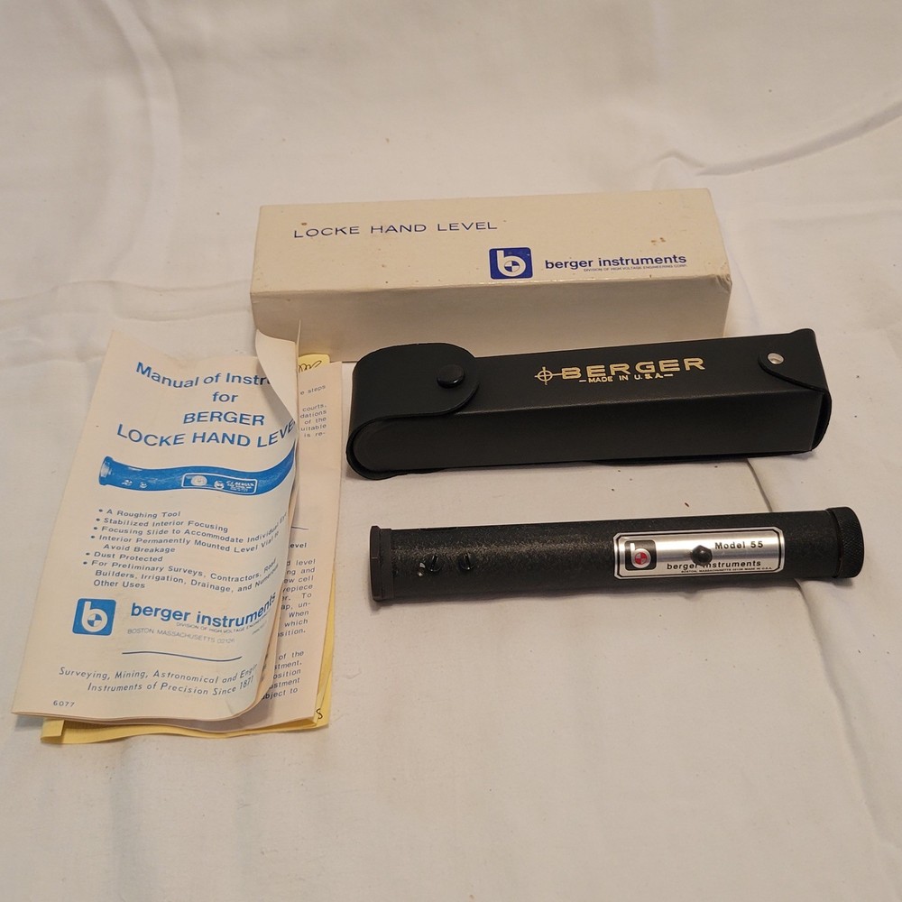 Berger Instruments Model # 55 Locke Hand Level