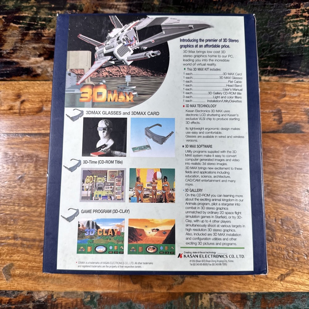 KASAN ELECTRONICS KASAN 3D-MAX Vintage Programming Computing 1995