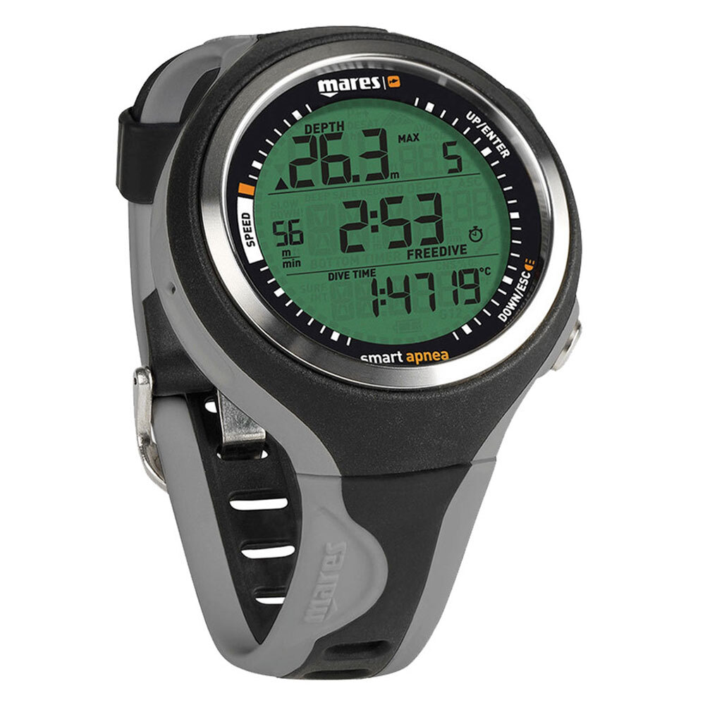 Open Box Mares Smart Apnea Scuba Dive Computers-Black / Grey