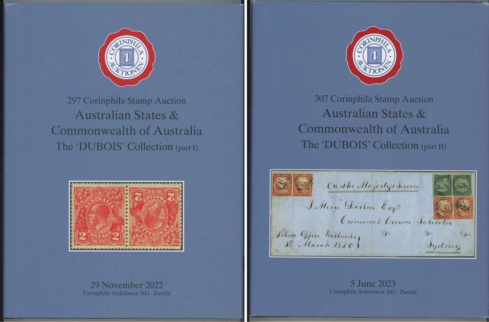 Australia Australian States Specialized Auction Catalogs Corinphila 2022-23