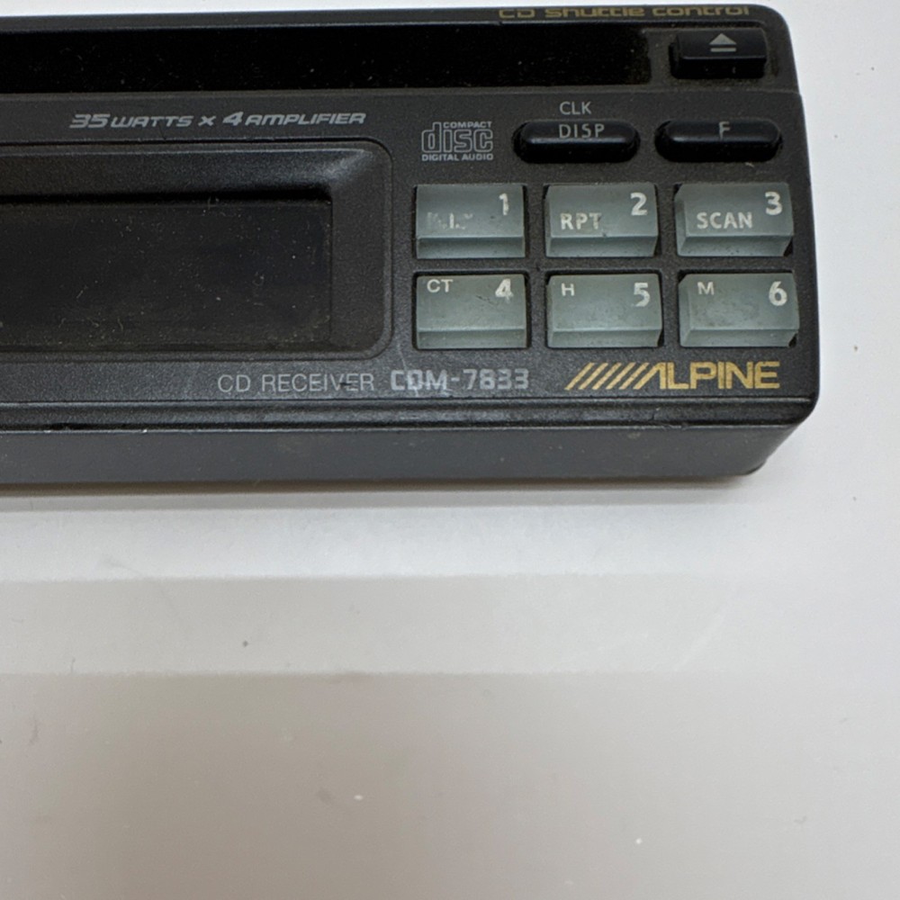 Alpine CDM-7833 CD Receiver Replacement Faceplate, Untested