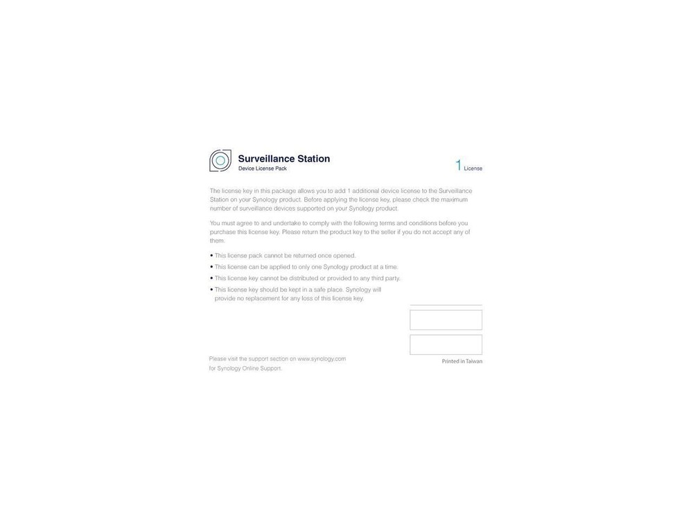 Synology CLP1 IP Camera License Pack for 1 User