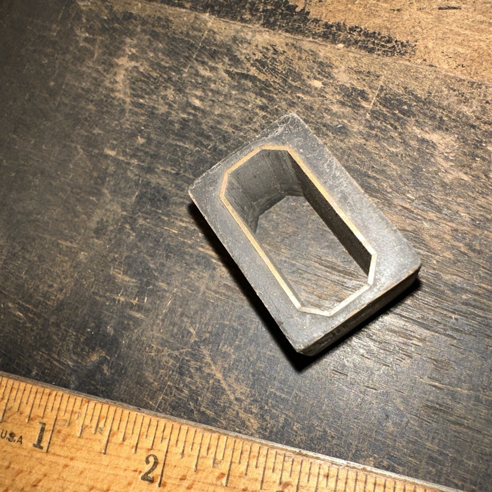 Print Block ( Rectangle Border Frame ) Brass, Room For Type #991
