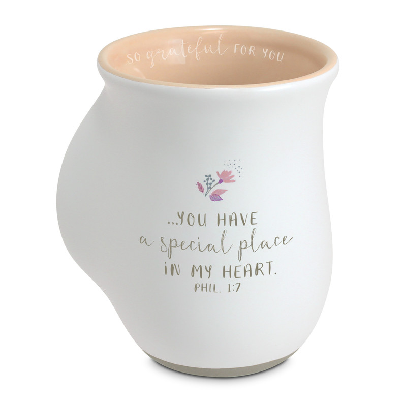 Handwarmer Mug So Grateful White 18 Oz