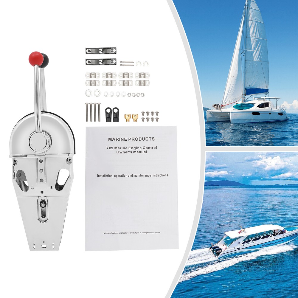 Twin Lever Marine Dual Engine Throttle Control Boat Handle Universal Control