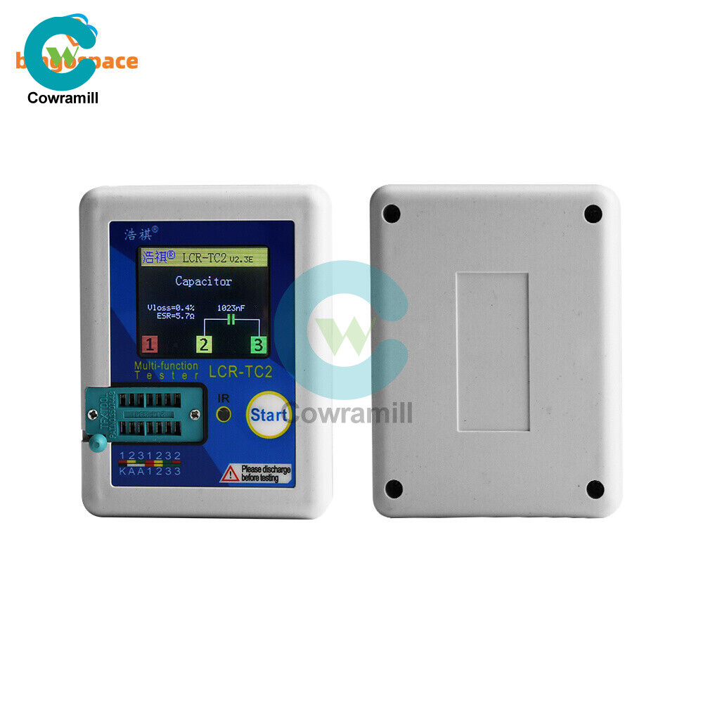 LCR-TC2 TFT Diode Transistor Tester Triode Capacitance Meter V2.3E and Cable Kit