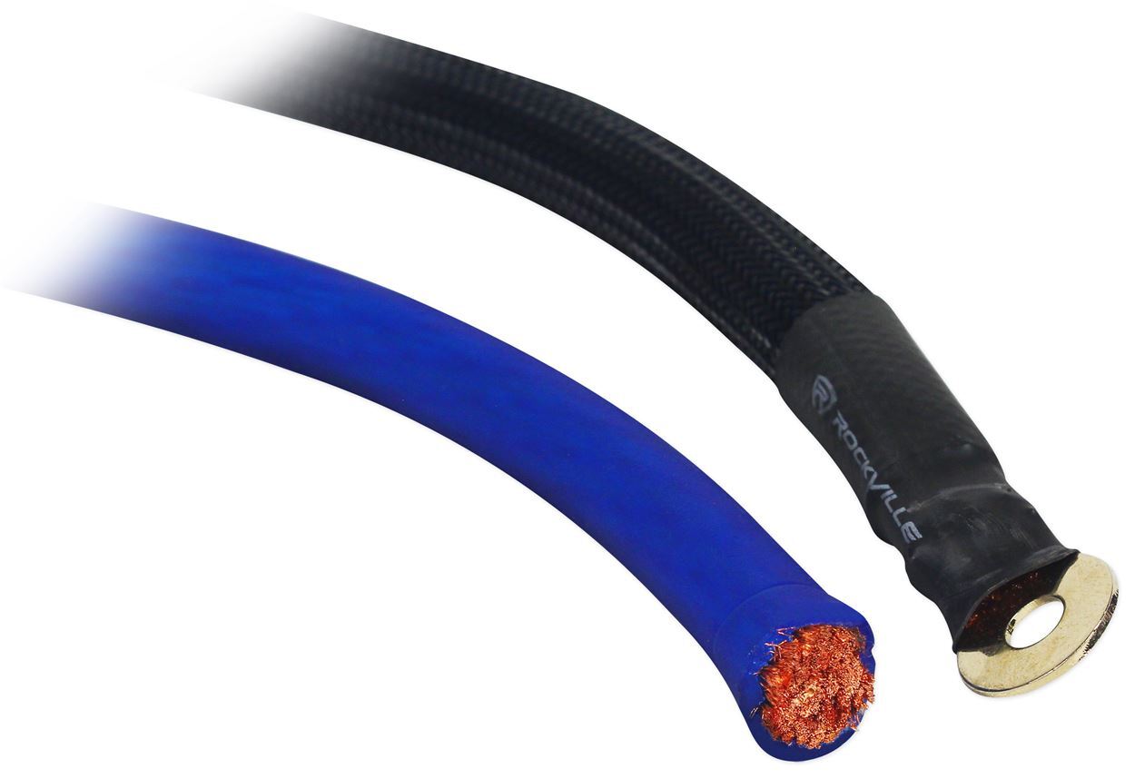 Rockville RWK0CU 0 AWG Gauge 100% Copper Complete Amp Installation Wire Kit OFC