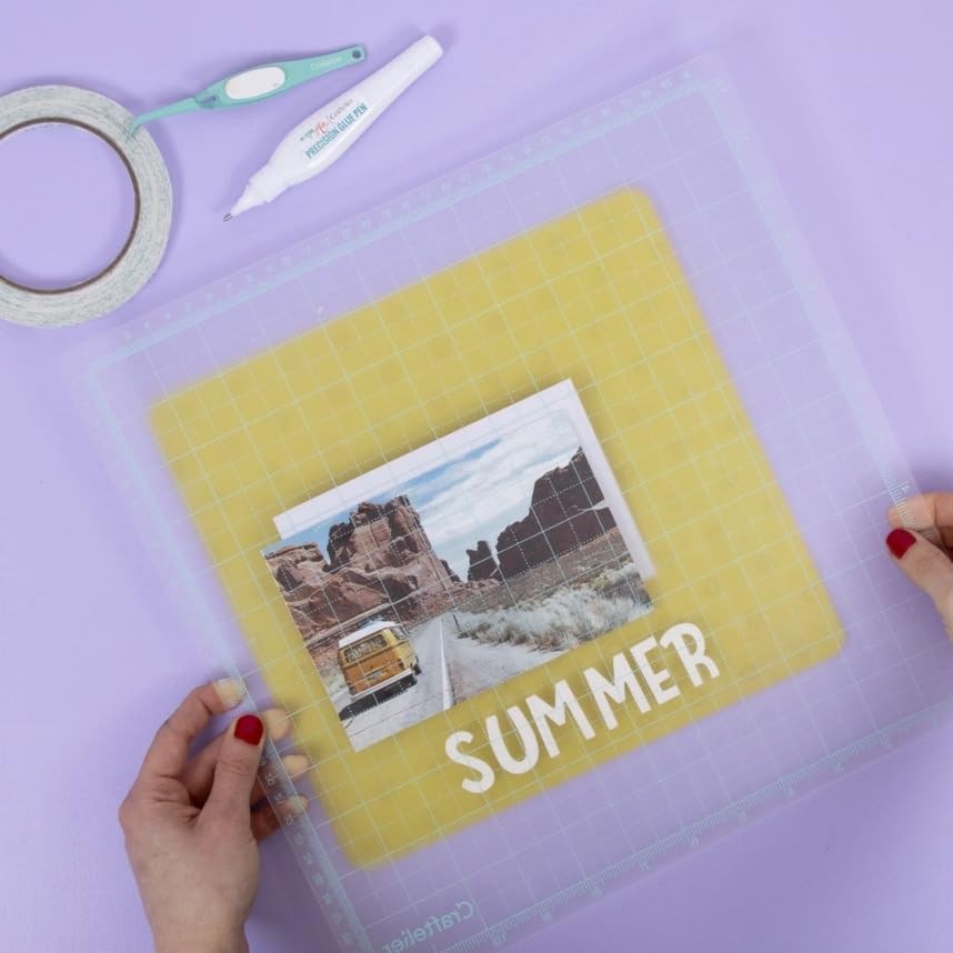 Low Adhesion Multi-Purpose Translucent Mat Alignment Grid 12x12 Inch Craft