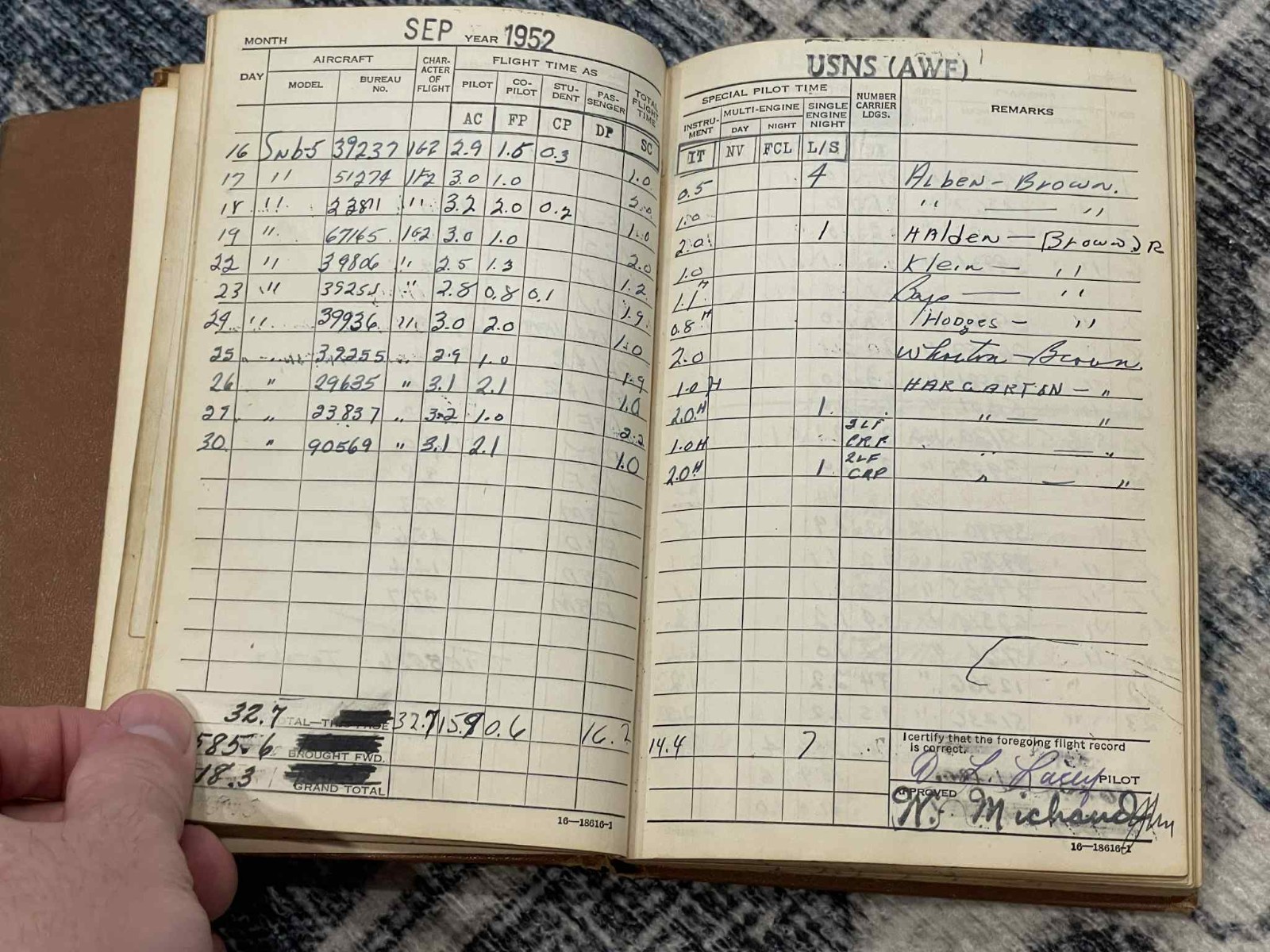 BIG GROUPING to a WW2 WWII USN US Navy Pilot - Donald R. Lacey Books & Documents