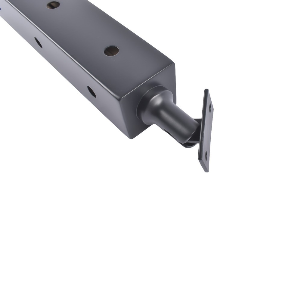 Black Cable Railing Post 35"x2"x2" Level Drilled Surface Mount Indoor Outdoor