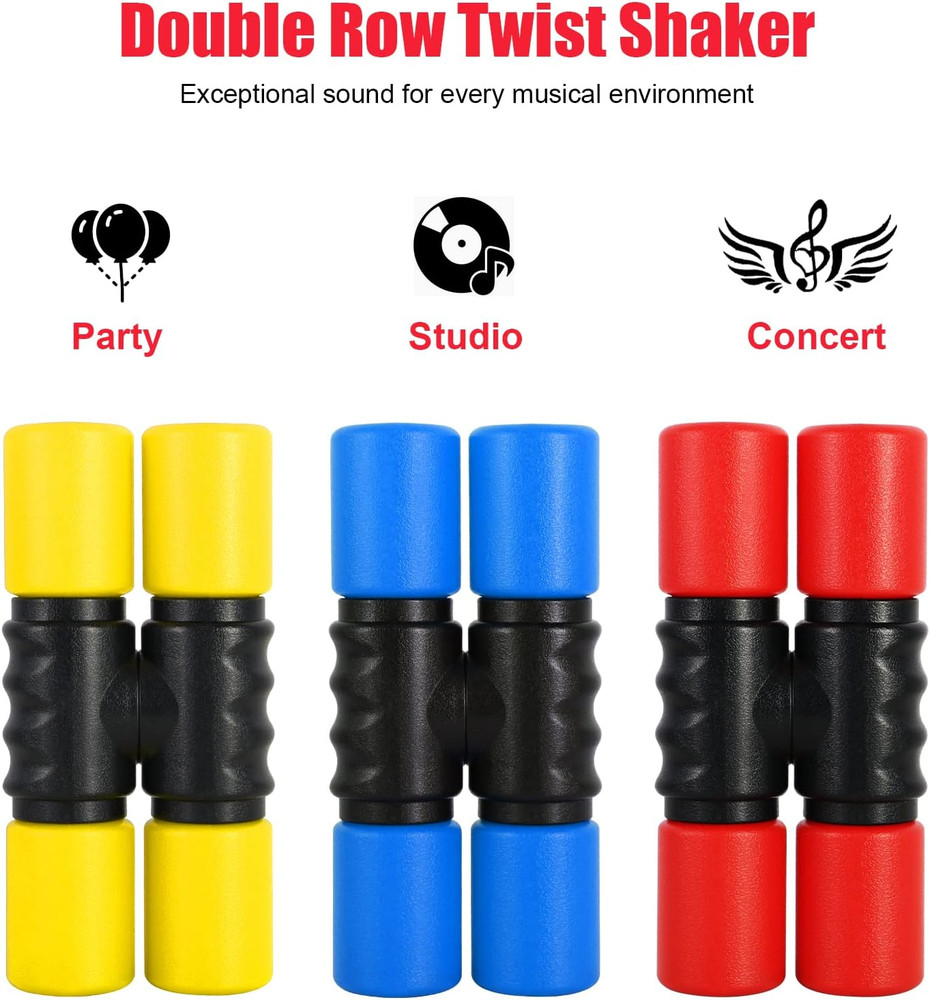 Twist Shaker 3PCS Double Row Shakers Percussion Instruments Set Medium Volume La