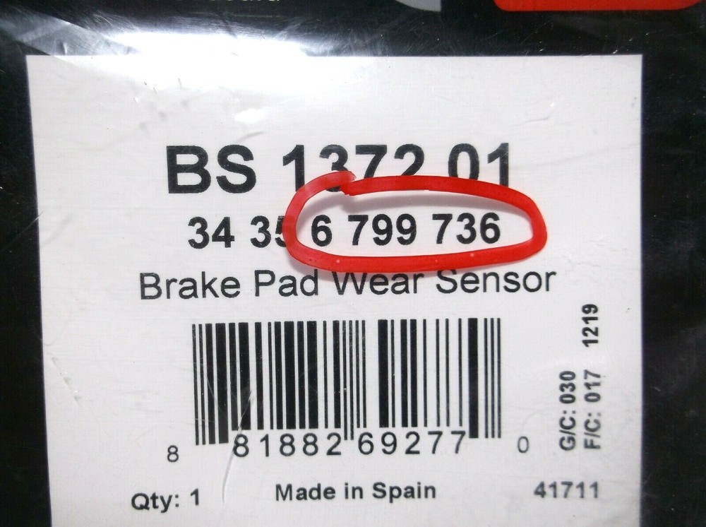 BMW/MINI COOPER/SADECA BRAKE PAD WEAR SENSOR