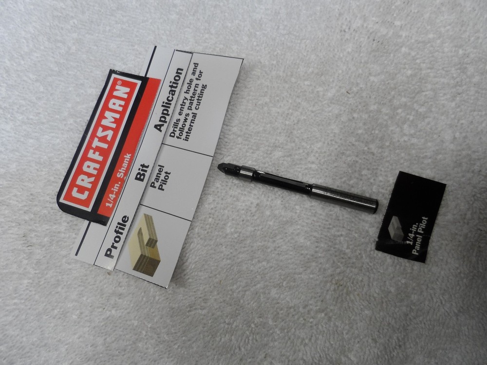Craftsman 1/4-in Shank, 1/4" Panel Pilot Bit (single router bit) - 1 pc