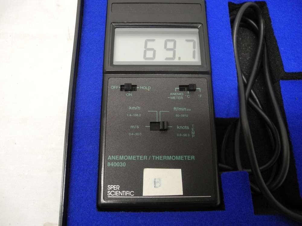 SPER SCIENTIFIC 840030 ANEMOMETER/THERMOMETER W/ ANEMOMETER VANE PROBE