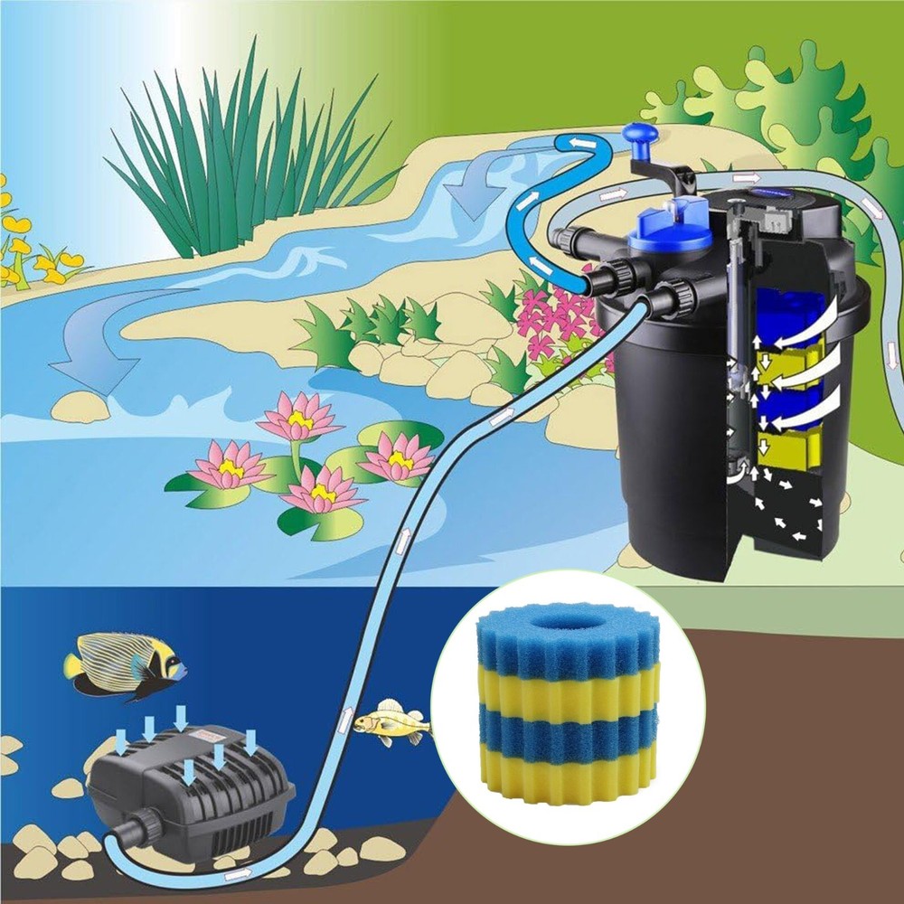 4 X Sponge Filter Pad for CPF-2500 Pressure Pond Filter Koi Fish Replacement