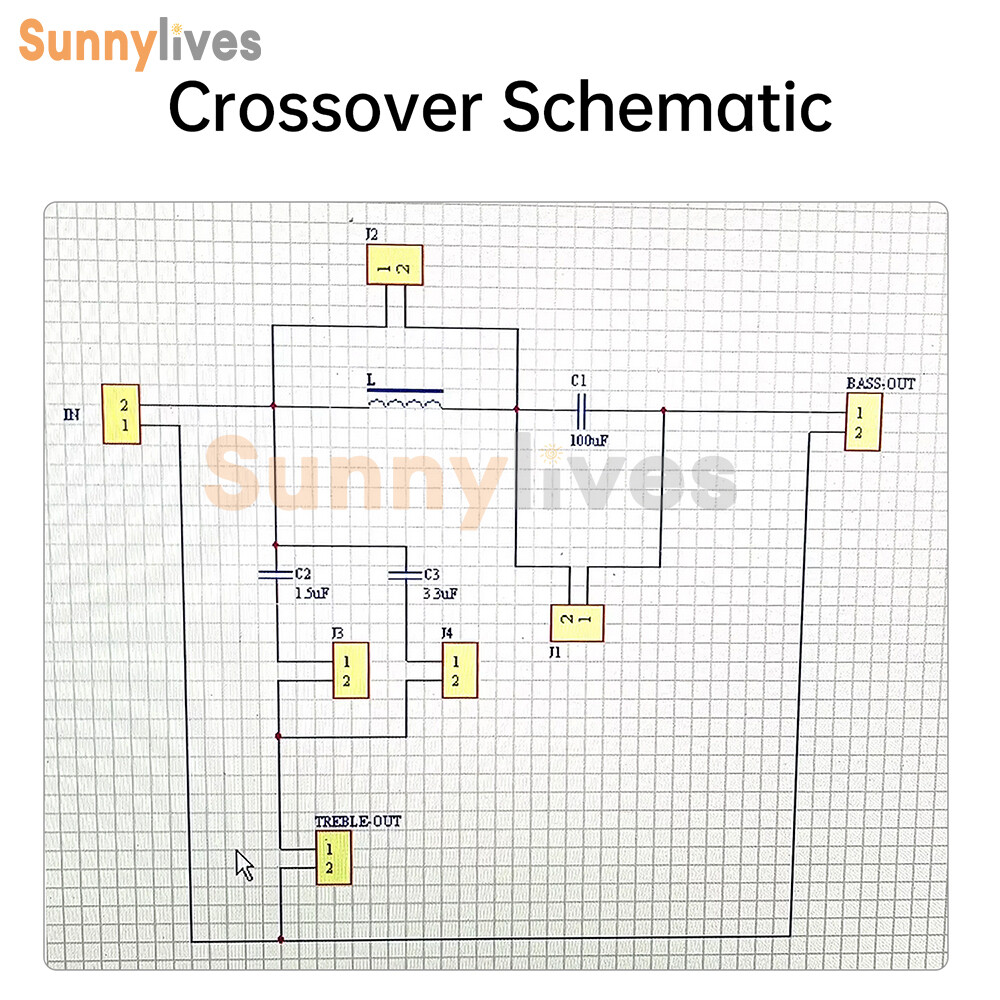 2 Way Speaker Frequency Divider Audio Crossover Board 100Hz-10KHz Adjustable