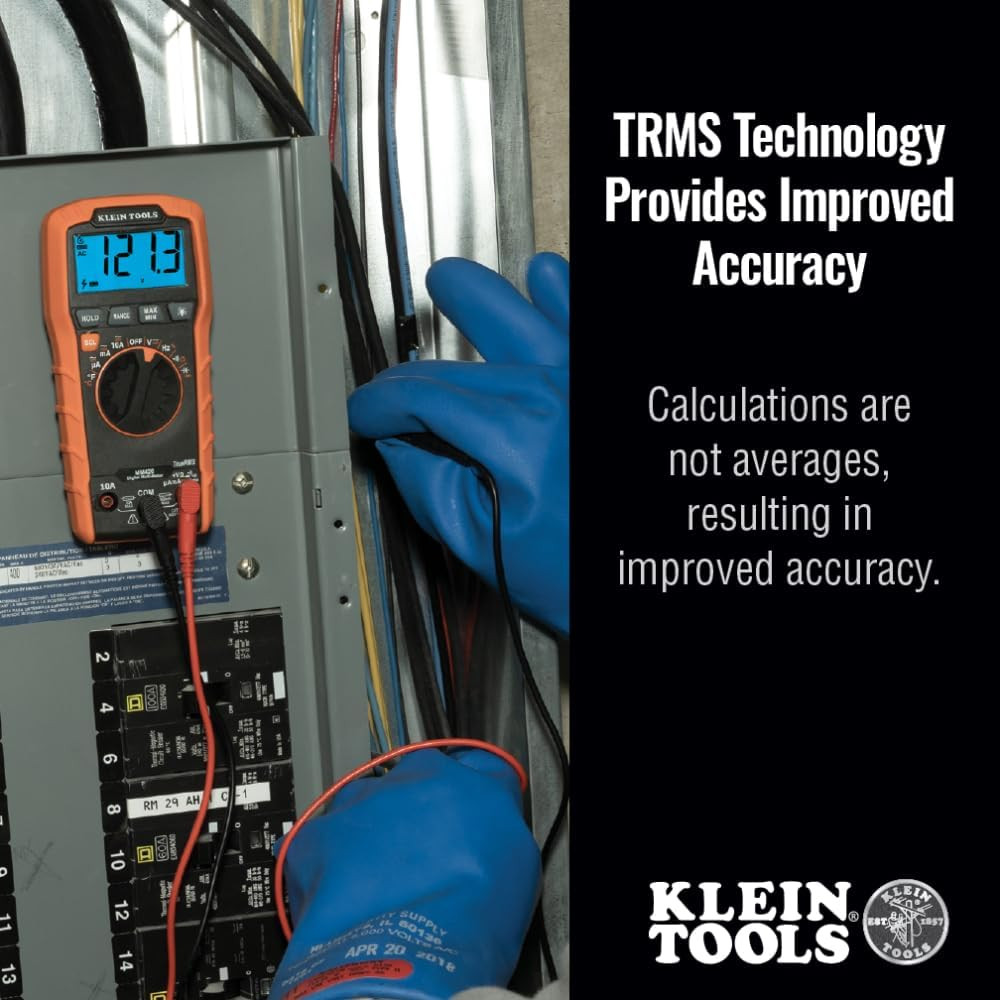 MM420 Digital Multimeter, Auto-Ranging TRMS Multimeter, 600V AC/DC Voltage, 10A