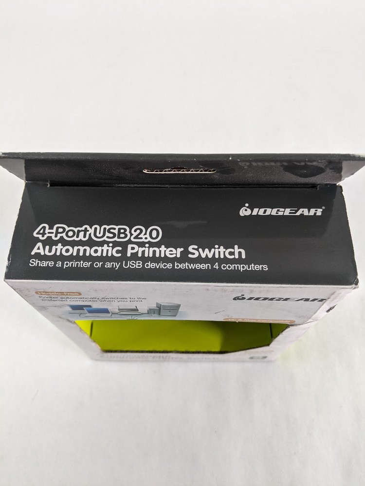 New IOGear GUB431 4-Port USB 2.0 Automatic Printer Switch