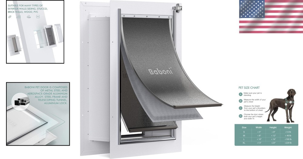 Energy Efficient 3-Flap Dog & Cat Door