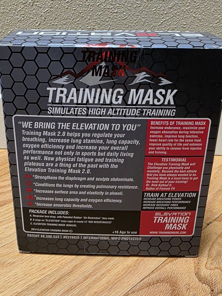 Elevation Training Mask Size M NEW-High Altitude Training Simulation