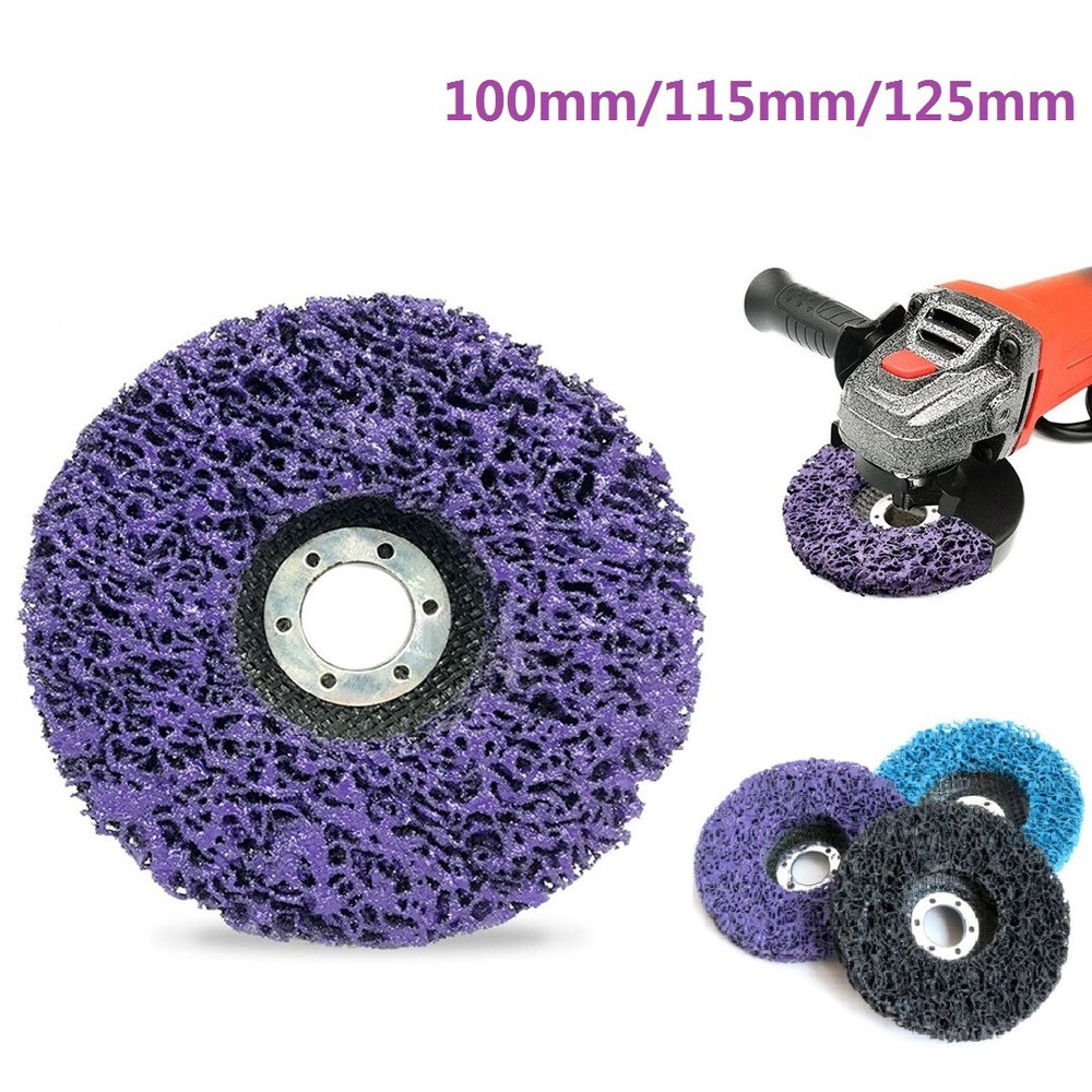 1/2/5Pc 4.5" Poly Strip Disc Wheel Paint Rust Removal Clean For Angle Grinder