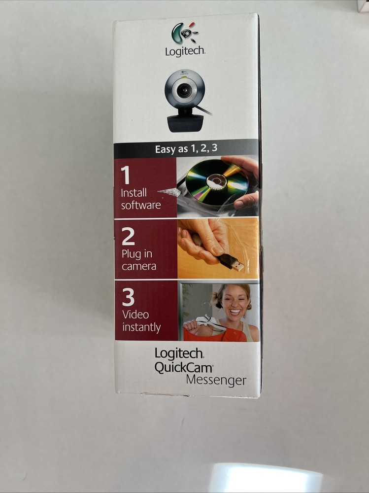 NOS 2007 Logitech QuickCam Messenger Computer Laptop Webcam SHELF WEAR BOX