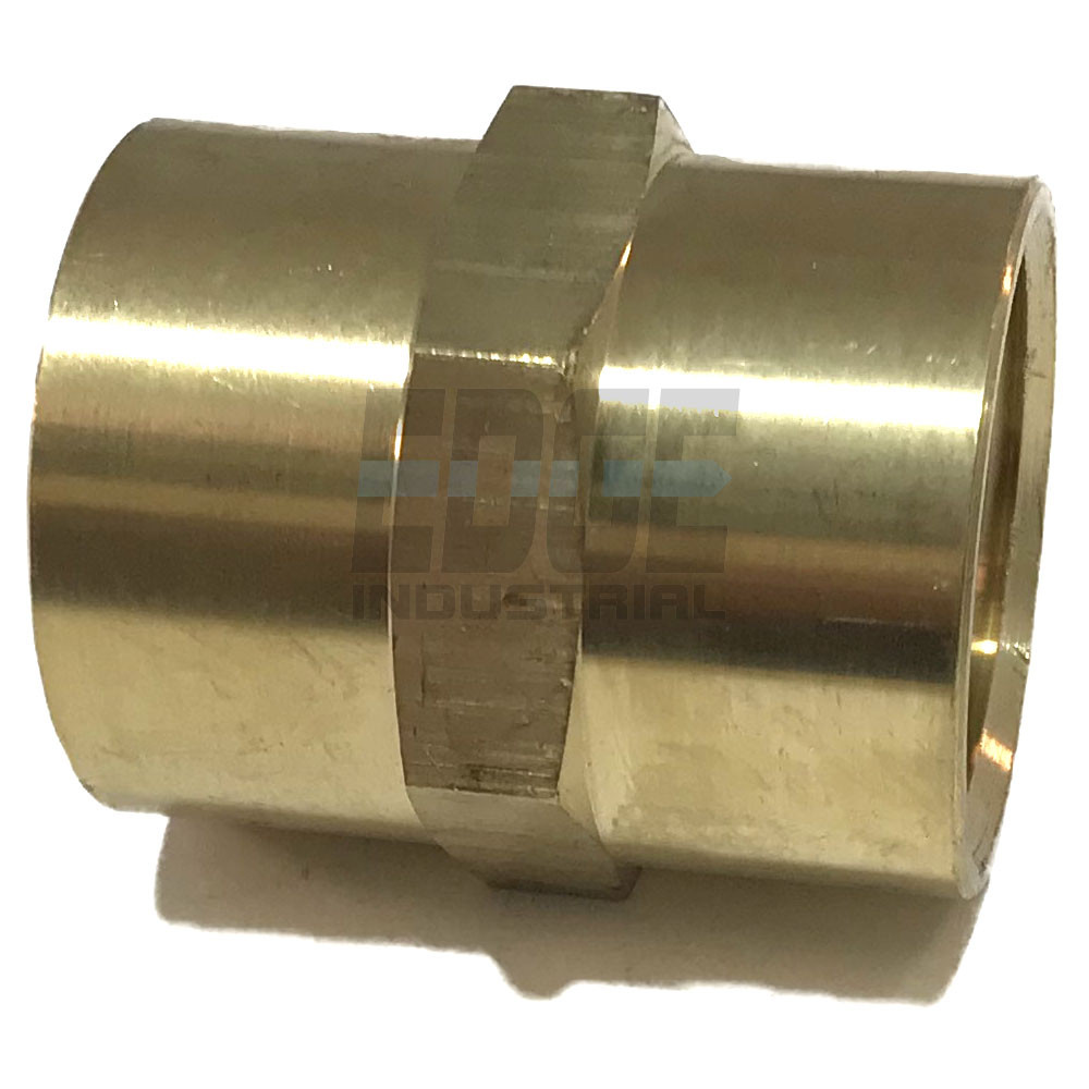 5 PACK BRASS HEX COUPLING 1" COUPLER UNION FITTING ADAPTER AIR FUEL WATER