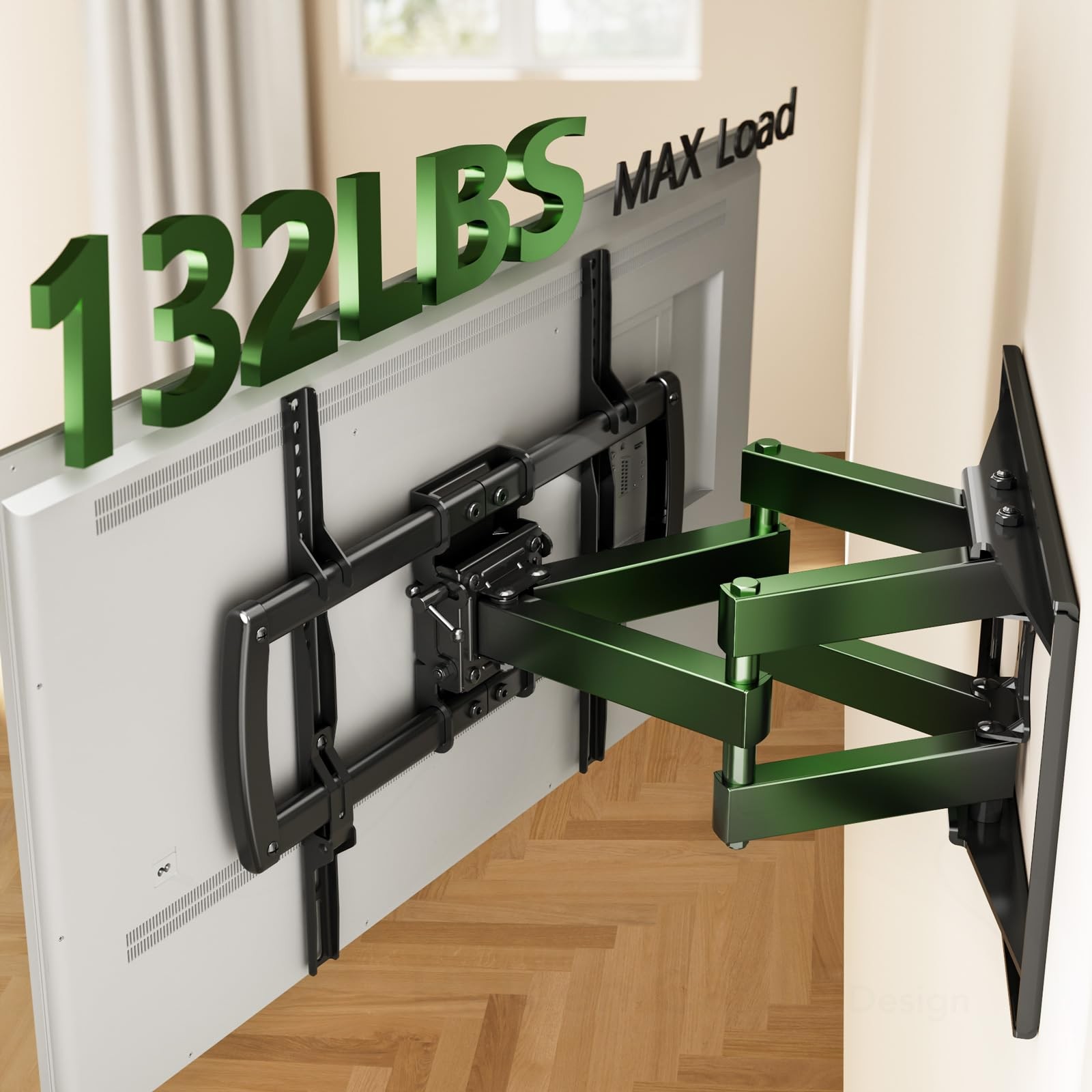 Full Motion TV Wall Mount Bracket for Most 32-85 inch TVs,TV Mount with Dual ...