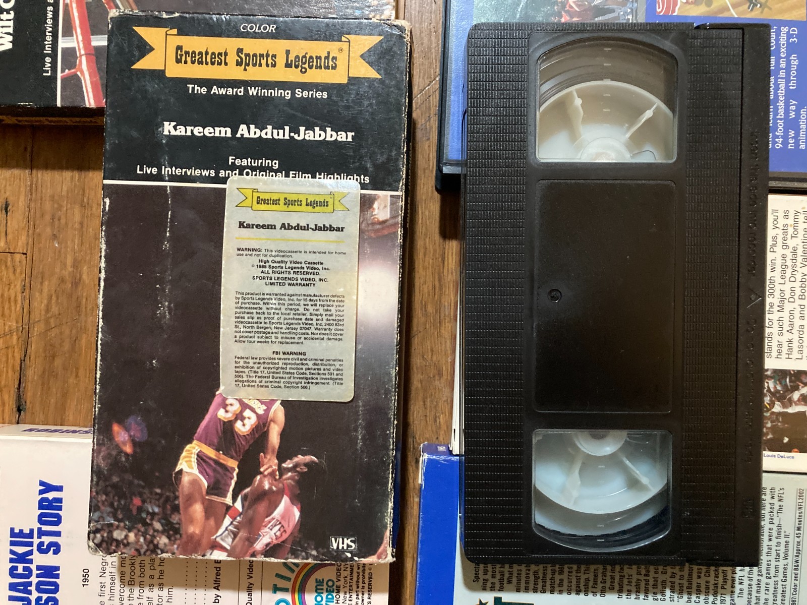 Greatest Sports Legends VHS lot of 7 Wilt Chamberlain NBA Basketball LA Lakers