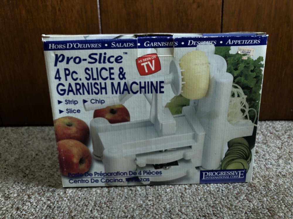 Progressive Pro-Slice 4 Piece Slice & Garnish Machine•Open Box
