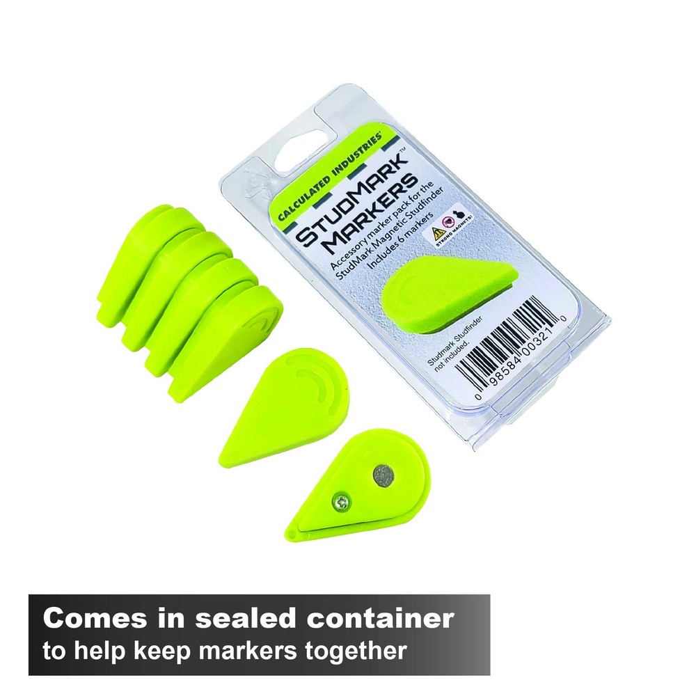 Calculated Industries 7356 StudMark Replacement Markers Value Pack | Green