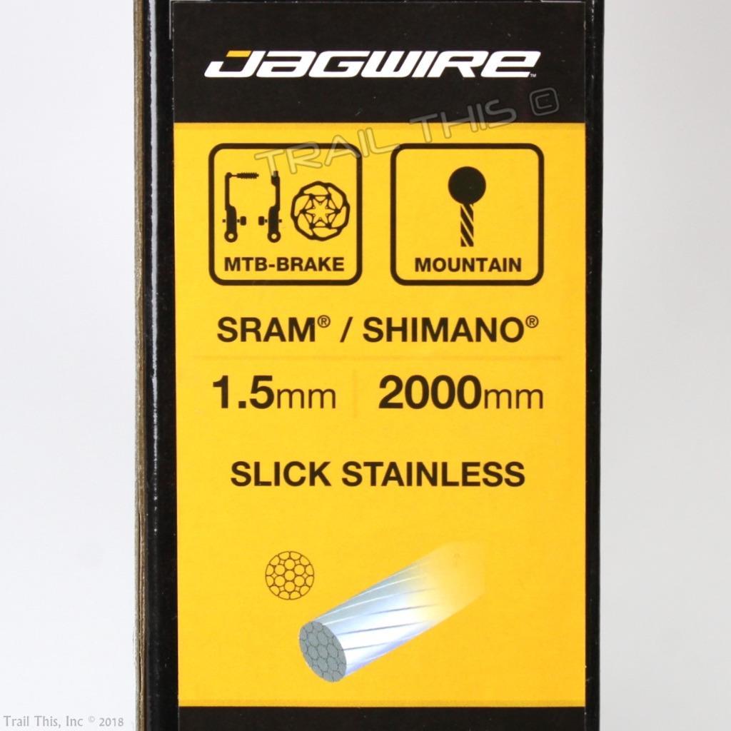 10 x Jagwire Slick Stainless MTB Brake Cables 1.5mm x 2000mm for SRAM Shimano