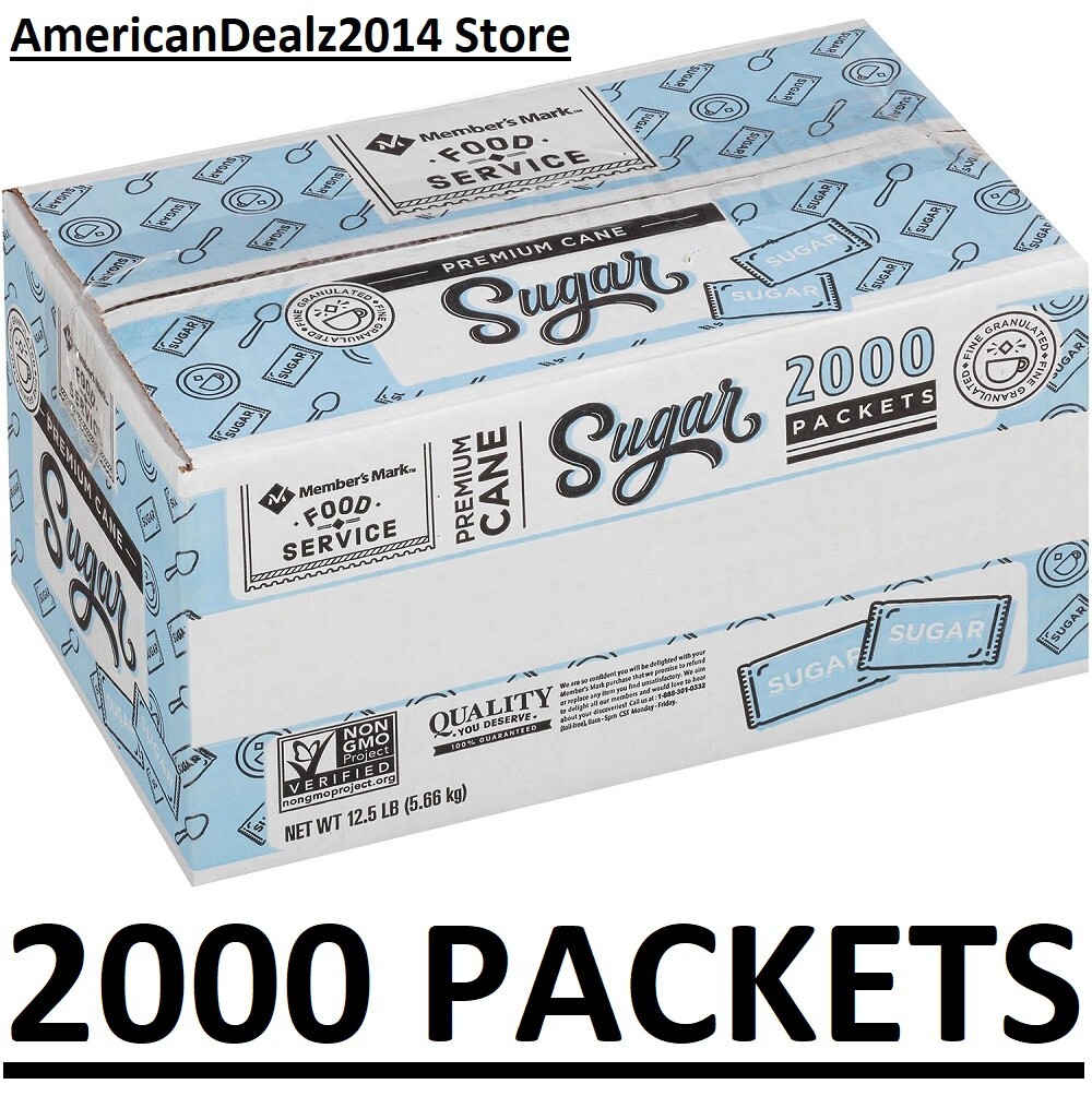 Member's Mark Premium Cane Sugar Packets 2,000 ct., Restaurant Quality
