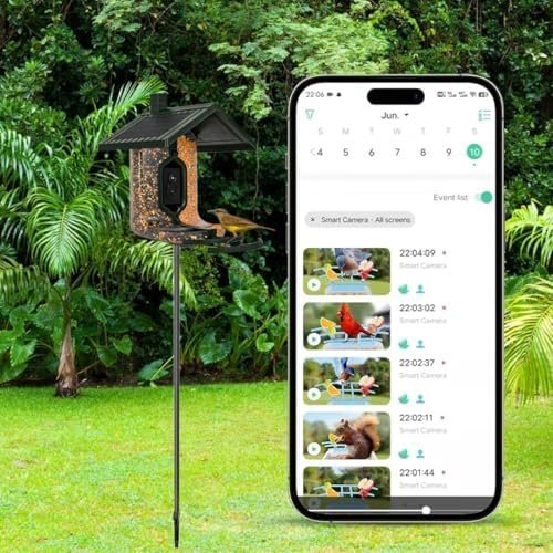 Smart Bird Feeder Pole Stand Compatible for Feathersnap Smart Birdfeeder |...