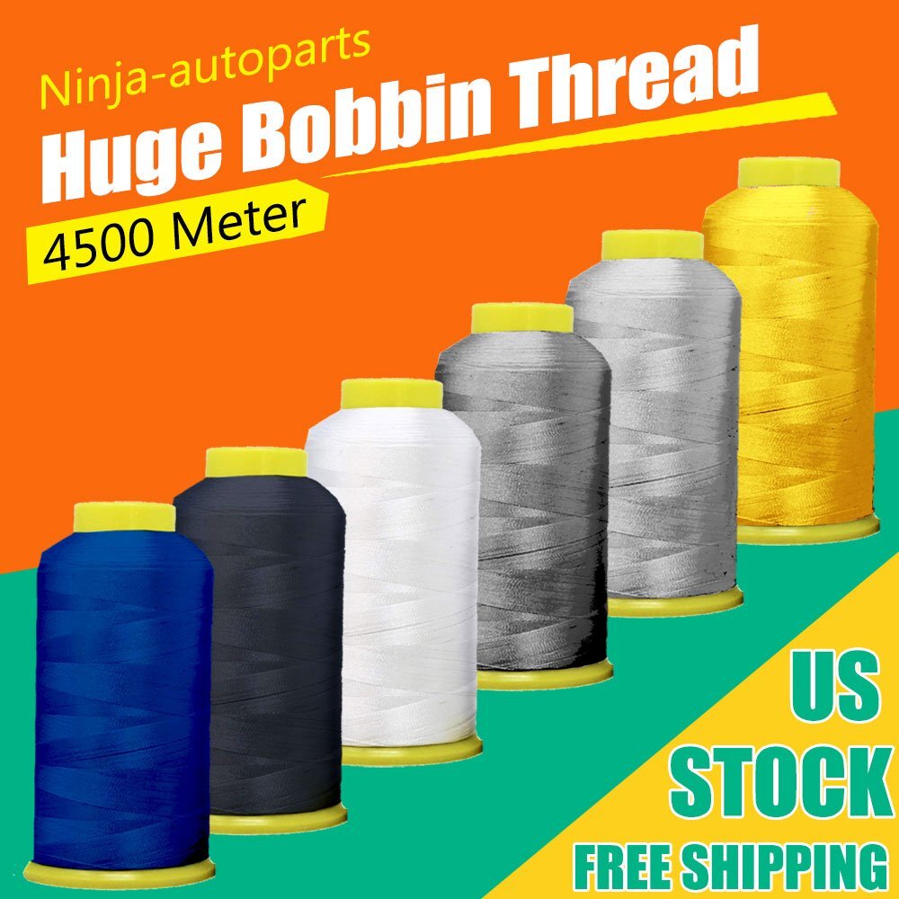 5000 yds Cones Spool Polyester Bobbin Thread Filament 6 Color Embroidery Machine