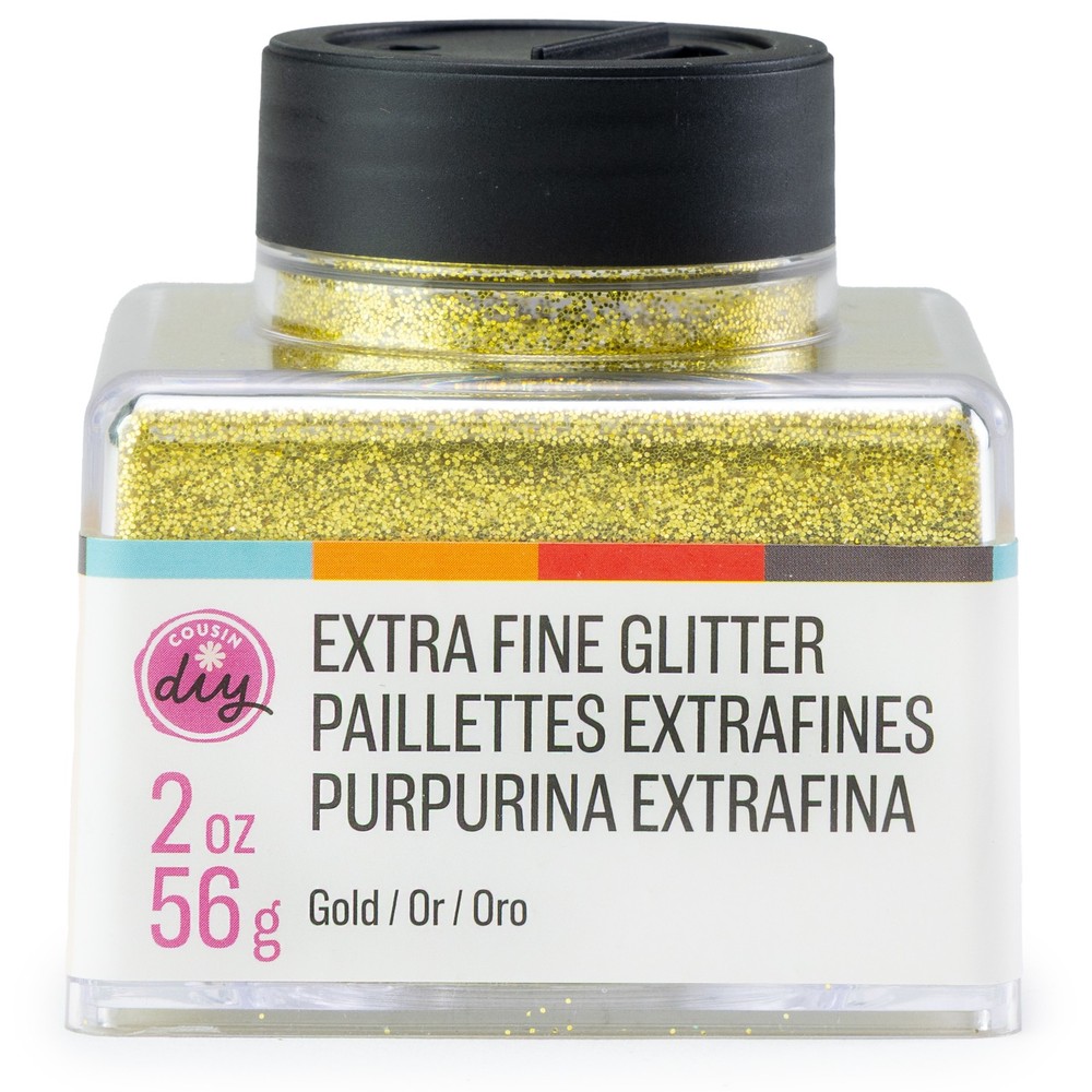 CousinDIY Glitter Stacker 2oz-Gold - 3 Pack