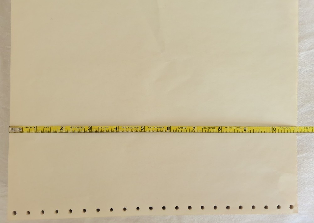 Vtg Continuous Dot Matrix Printer Paper 14 7/8 x 11 Tractor Fed White 500+sheets