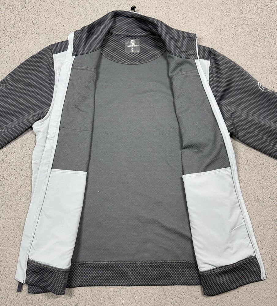 FootJoy ThermoSeries Jacket Mens Medium Gray Blue Full Zip Golf Softshell