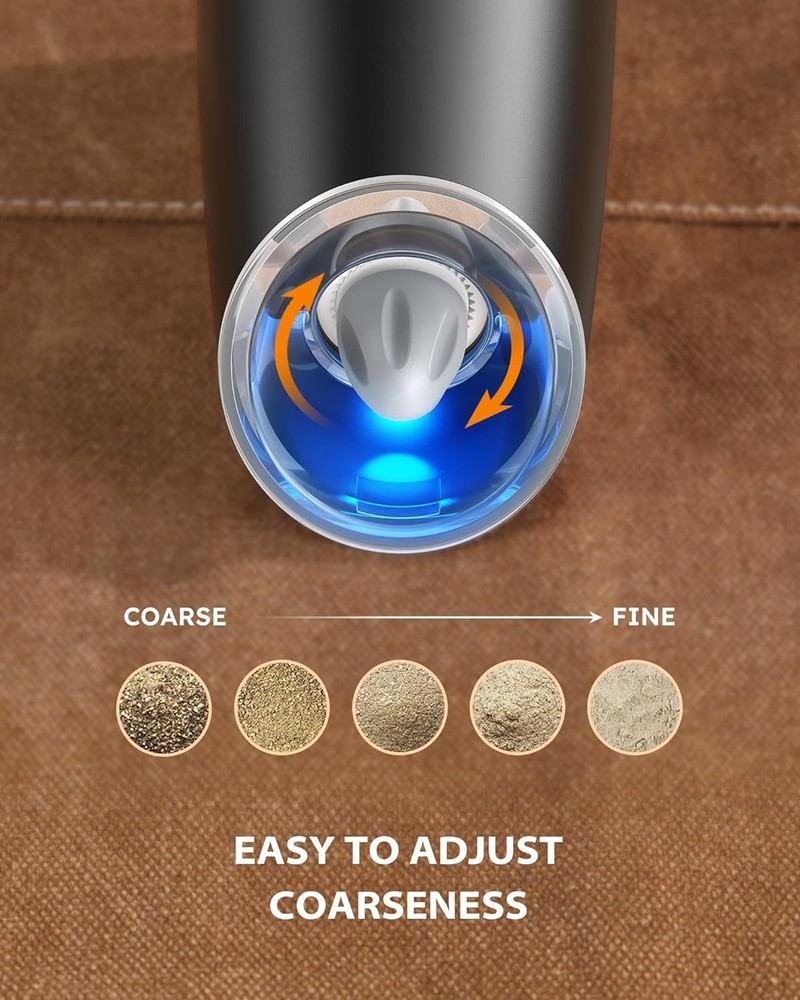 Automatic Battery Powered Salt and Pepper Mills with Large Capacity for Kitchen