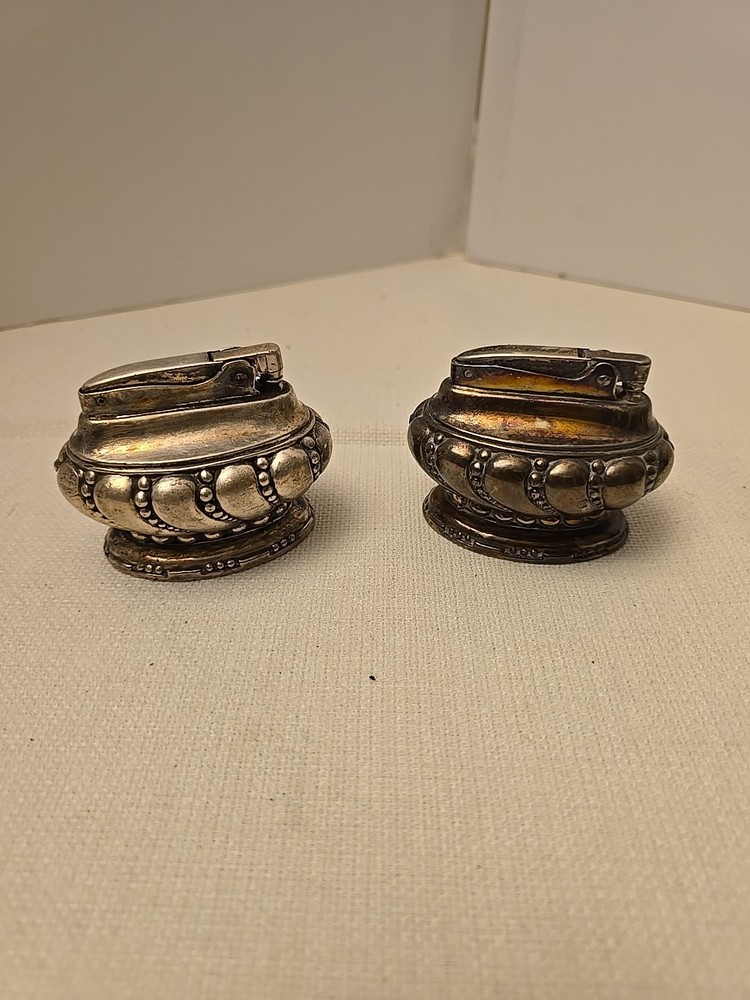 Vintage Ronson Crown Table Lighter Silverplate Art Deco