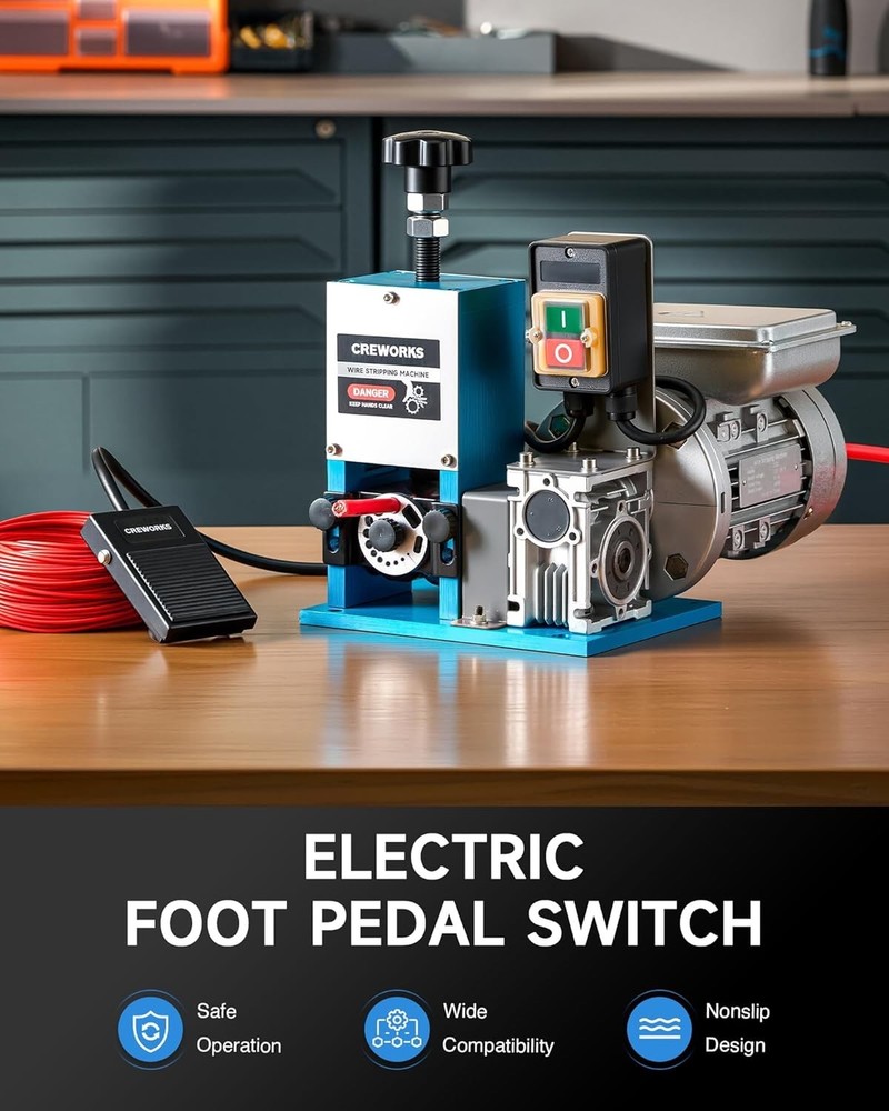 Electric Wire Stripper Machine, 0.06"-1" Automatic Wire Stripping Machine, Wi...