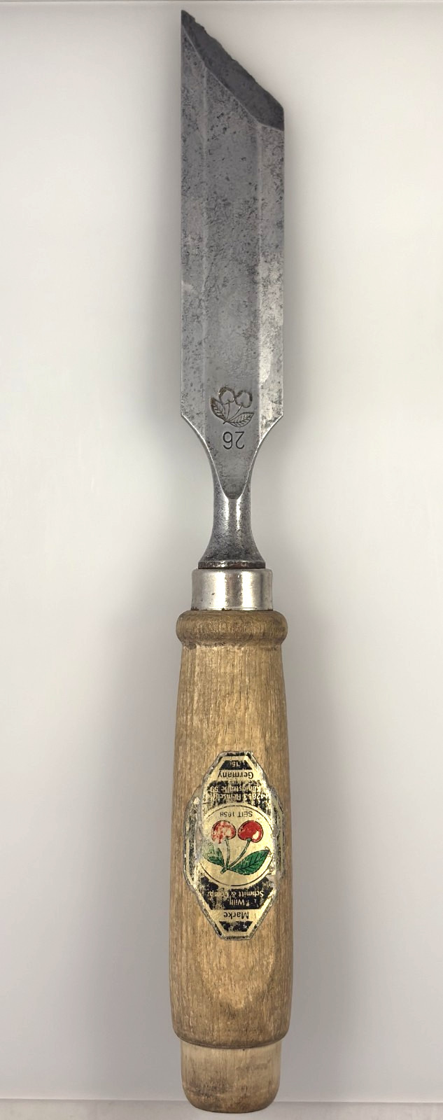 Two Cherries Kirschen #26 skewed bevel edged chisel, used
